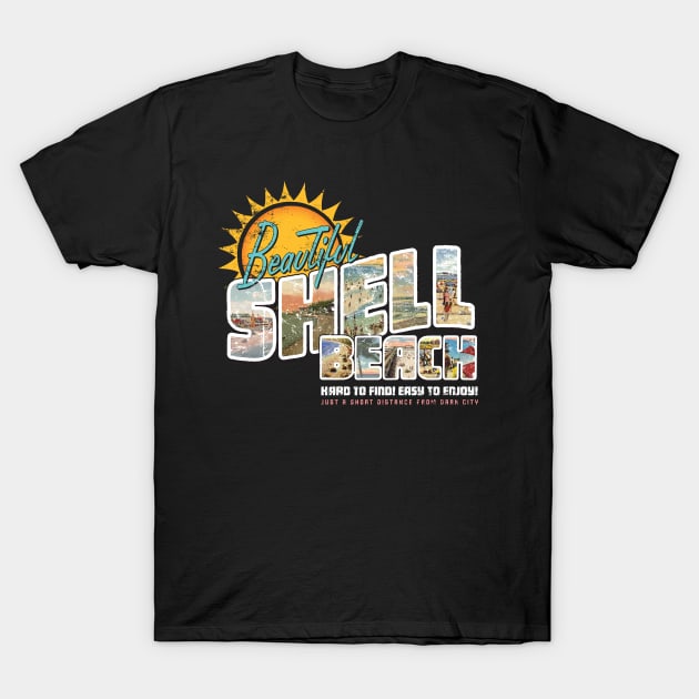 Beautiful Shell Beach T-Shirt by MindsparkCreative